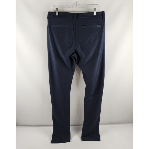 Rhone Pants Mens 32x33 Navy Blue Big Easy Searsucker Pant NWT - Picture 8 of 14